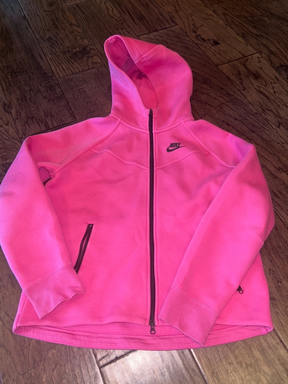 Nike Kids Bright Pink Full-Zip Hooded Puffer Jacket sz XL
